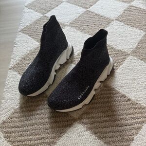 Balenciaga Glitter Black Sock Sneakers Trainers